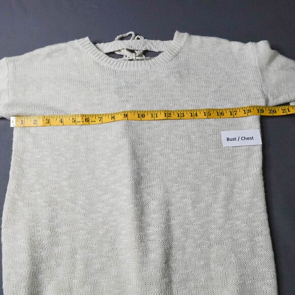 Womens Sweater Small Off White Cozy Soft Clean Girl Minimalist Soft Boho - Picture 8 of 12